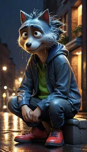 fox in the rain,rocket raccoon,splinter,raccoon,in the rain,rainy day,rainy,raincoat,rocket,badger,furta,anthropomorphized animals,raccoons,north american raccoon,rain suit,walking in the rain,digital compositing,stray,hedgehog child,quill,Photography,Artistic Photography,Artistic Photography 11