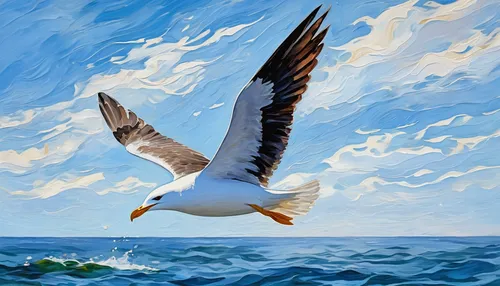 Describe the majestic flight of a kelp gull soaring gracefully above the ocean.,seagull in flight,sea-gull,flying sea gulls,sea gull,seagull,pacific gull,seagull flying,black-backed gull,sea swallow,g