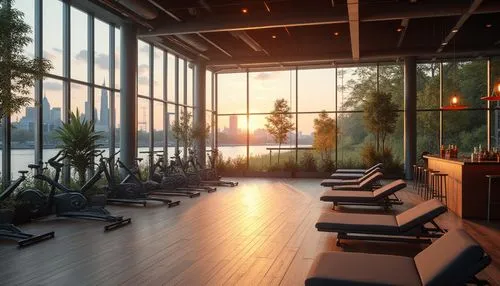 fitness room,fitness center,fitness facility,technogym,leisure facility,wellness,elitist gym,gyms,precor,sunroom,3d rendering,sportsclub,gym,gymnase,workout equipment,loft,therapy room,boathouse,penthouses,sportclub,Photography,General,Realistic