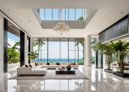 luxury home interior,oceanfront,modern living room,penthouses,ocean view,beachfront,interior modern design,luxury property,oceanview,beach house,glass wall,sunroom,palmbeach,great room,beautiful home,luxury home,contemporary decor,living room,amanresorts,modern decor,Illustration,Black and White,Black and White 32