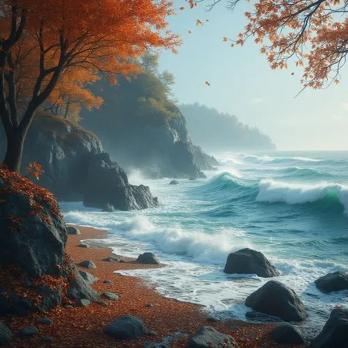 coastal landscape,autumn background,sea landscape,nature wallpaper,beach landscape,seascape