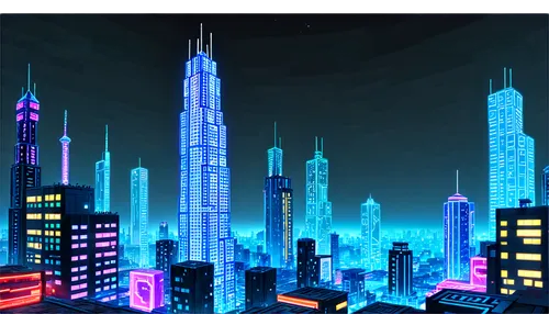 cybercity,megapolis,cybertown,city skyline,skyscrapers,black city,metropolis,cityscape,city at night,city blocks,coruscant,microdistrict,skyscraping,capcities,fantasy city,ctbuh,urbanworld,cyberworld,megalopolis,skylines,Unique,Pixel,Pixel 03