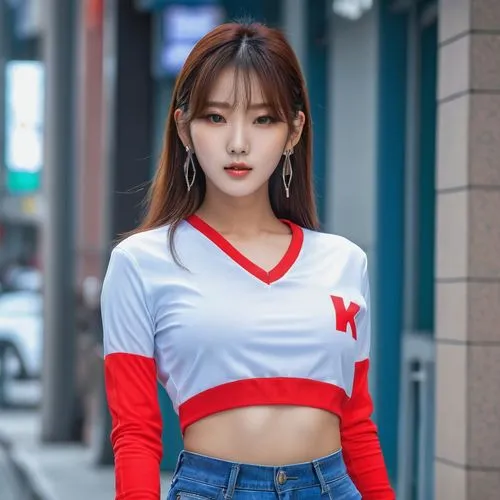 yeonsan hong,seo,hojuela,korean,songpyeon,sujeonggwa,phuquy,hong,maeuntang,sakura,miso,momo,crop top,kimjongilia,miyeok guk,sports jersey,red background,hanbok,gangneoung,red velvet,Photography,General,Realistic