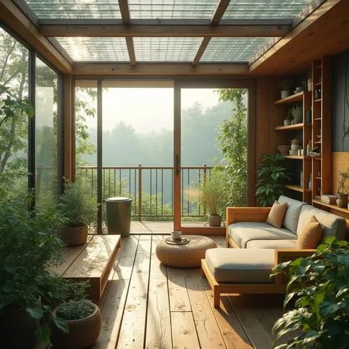 sunroom,conservatory,veranda,wooden windows,japanese-style room,roof landscape,conservatories,livingroom,green living,verandah,wood window,grass roof,living room,wood deck,cabin,sitting room,roof garden,bedroom window,wooden roof,verandahs,Photography,General,Realistic