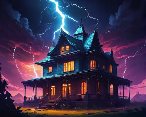 witch's house,witch house,the haunted house,lonely house,haunted house,house silhouette,little house,ancient house,house insurance,victorian house,creepy house,halloween wallpaper,wooden house,halloween background,house,halloween illustration,the house,ghost castle,thunderstorm,house in the forest,Conceptual Art,Fantasy,Fantasy 21