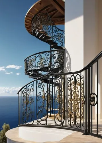 balustrades,balustrade,balcony,winding staircase,wrought iron,spiral staircase,balconies,balconied,outside staircase,positano,block balcony,escalera,circular staircase,anacapri,railings,wooden stair railing,spiral stairs,staircase,taormina,metal railing,Conceptual Art,Fantasy,Fantasy 20