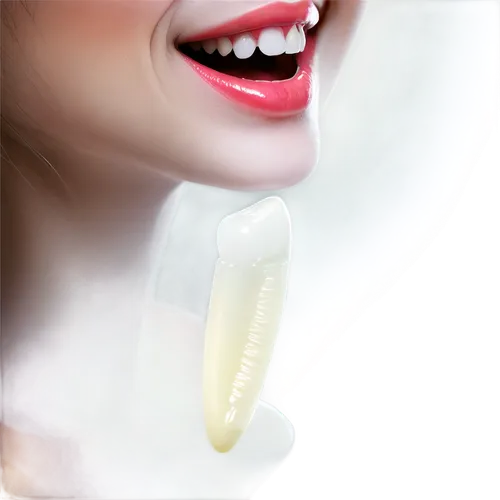 Tooth, white enamel, detailed texture, shiny surface, slight translucency, roots in gums, mouth interior, spotlight on tooth, high contrast, macro shot, extreme close-up, shallow depth of field, warm 