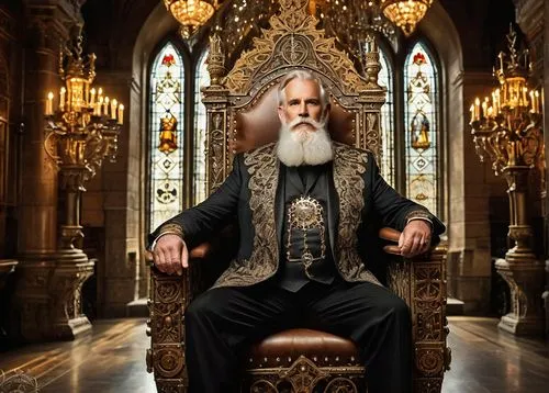 filaret,catholicos,emrys,dumbledore,king lear,the throne,archimandrite,throne,patriarch,dumble,enthroned,saruman,lord who rings,maester,vladimirovich,irminsul,czarist,archpriest,ladislaus,thrones,Illustration,Realistic Fantasy,Realistic Fantasy 13