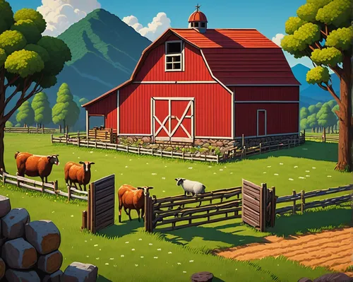 red barn,farm background,farm landscape,farmstead,pony farm,rural,farm pack,farm animals,farm set,farm,pasture,rural landscape,hay farm,barn,farms,the farm,farm house,farm hut,barns,barnyard,Art,Artistic Painting,Artistic Painting 29