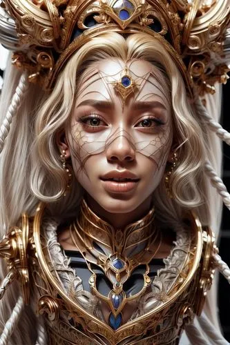 vestal,fantasy portrait,elona,golden mask,rivara,oerth,shadrake,sisoulith,custodes,velika,surana,estess,eressa,golden crown,lorimar,jaya,talara,gold mask,eliota,masquerade