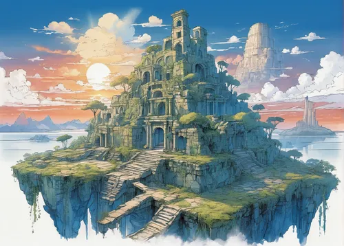 ancient city,water castle,ruins,knight's castle,stone palace,castle ruins,ruin,ruined castle,floating island,the ruins of the,mushroom island,gunkanjima,castle of the corvin,mausoleum ruins,tower of babel,fairy chimney,ancient buildings,stone tower,summit castle,temples,Unique,Design,Blueprint