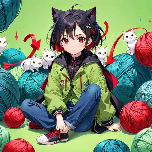 nepeta,eguren,kaban,nue,litten,yuu,Anime,Anime,Traditional