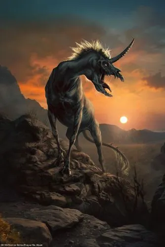 monoceros,fantasy animal,capricornus,fantasy picture,unicornis,bucephalus