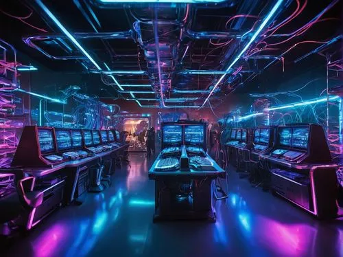 ufo interior,spaceship interior,computer room,cybercafes,cyberport,nightclub,the server room,spaceland,cyberpunk,game room,cyberscene,cybertown,supercomputer,spaceship space,cyberspace,cyberia,computerized,computerworld,cyberworld,supercomputers,Conceptual Art,Fantasy,Fantasy 26