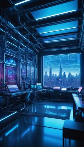 computer room,ufo interior,cybercity,cyberscene,spaceship interior,the server room,cyberport,cybertown,scifi,cyberview,futuristic landscape,cyberia,blue room,cyberpunk,supercomputer,sci - fi,supercomputers,arktika,data center,futuristic,Illustration,Vector,Vector 11