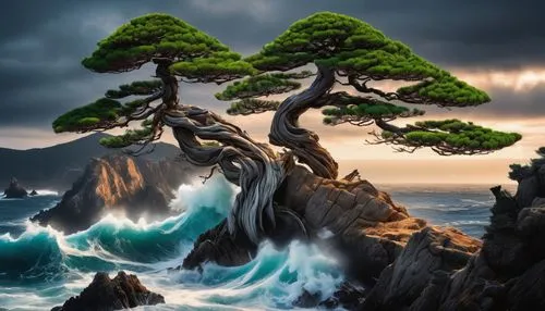 dragon tree,bonsai,bonsai tree,the japanese tree,isolated tree,pine tree,celtic tree,nature wallpaper,canarian dragon tree,lone tree,coastal landscape,arbre,magic tree,lonetree,nature background,flourishing tree,sea landscape,tree of life,japanese waves,fantasy picture,Photography,Artistic Photography,Artistic Photography 15