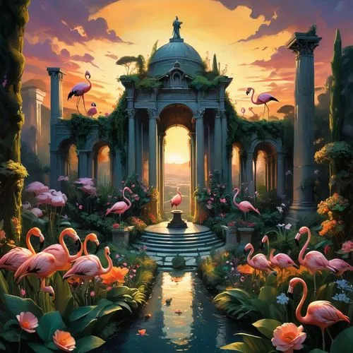 wishing well,fantasy picture,portal,lachapelle,secret garden of venus,fantasy landscape,Conceptual Art,Oil color,Oil Color 04