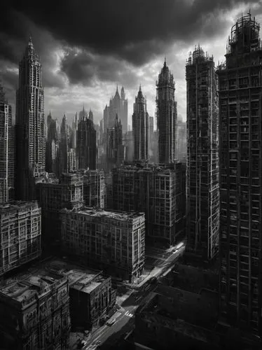 black city,gotham,gothams,megacities,metropolis,cityscapes,Photography,General,Fantasy