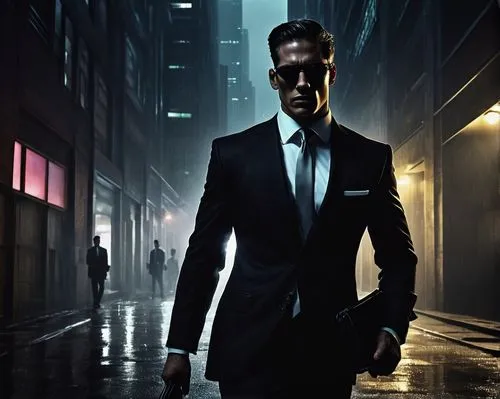 white-collar worker,agent 13,agent,black city,a black man on a suit,black businessman,suit actor,secret agent,dark suit,ceo,spy visual,businessman,transporter,james bond,bond,banker,night administrator,spy,special agent,bodyguard,Art,Artistic Painting,Artistic Painting 28