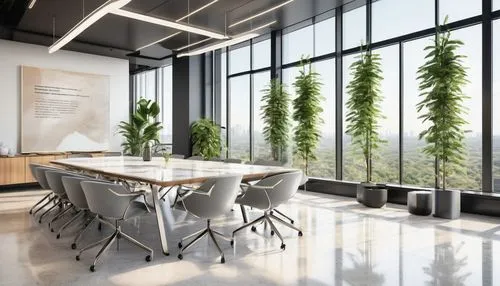 Modern corporate building, sleek glass facade, steel frame structure, silver metallic accents, minimalist design, clean lines, open floor plan, natural light pouring in through floor-to-ceiling window