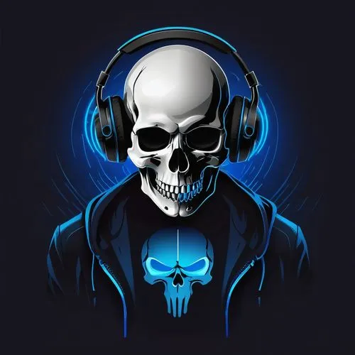 skeleltt,dj,music background,skull allover,headphone,spotify icon,headphones,vector illustration,twitch logo,disk jockey,vector graphic,earphone,soundcloud icon,listening to music,vector art,audio engineer,music player,skull mask,skulls,streaming,Unique,Design,Logo Design