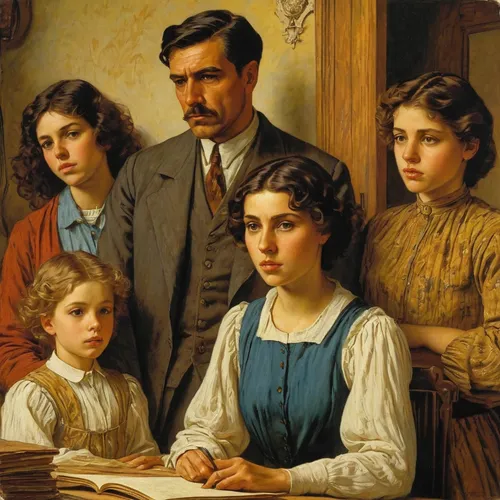 parents with children,children studying,mulberry family,parents and children,families,the mother and children,the girl's face,orphans,school children,children,pictures of the children,the long-hair cutter,the victorian era,young people,readers,the dawn family,the listening,child portrait,harmonious family,a family harmony,Illustration,Retro,Retro 01