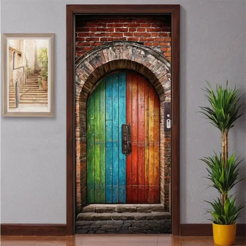 wooden door,garden door,fairy door,home door,doors,old door,door,iron door,doorway,steel door,the door,hinged doors,metallic door,church door,open door,front door,rusty door,blue door,wood gate,the threshold of the house,Conceptual Art,Oil color,Oil Color 14