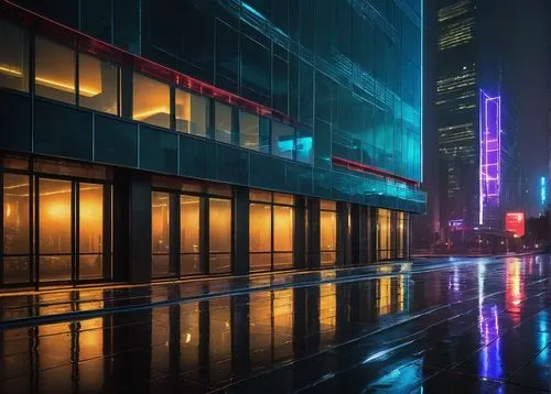 cityscape,bladerunner,cybercity,shanghai,metropolis,makati,guangzhou,rain bar,city at night,urban,tokyo city,shinjuku,vdara,cityzen,cyberpunk,urbanworld,skyscrapers,paulista,tokyo,glass building,Illustration,Retro,Retro 02