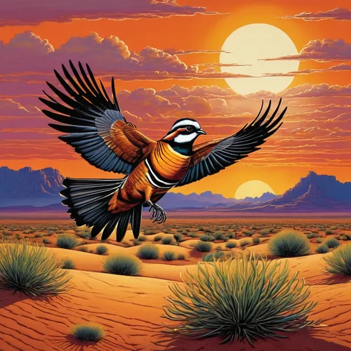 indigenous painting,bird painting,black hawk sunrise,chukar,aboriginal painting,bird illustration,ornithology,killdeer,chukar partridge,spinifex pigeon,australian bird,nature bird,roadrunner,avian,prairie chicken,bird in flight,colorful birds,oriole,red-tailed,sahara,Illustration,Children,Children 05