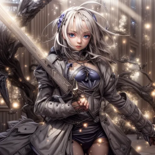 silver,silver rain,a200,nightingale,piko,meteora,luna,silvery,fantasia,lux,saber,violet evergarden,eris,cg artwork,fuki,libra,luminous,fairy tale character,merlin,wiz