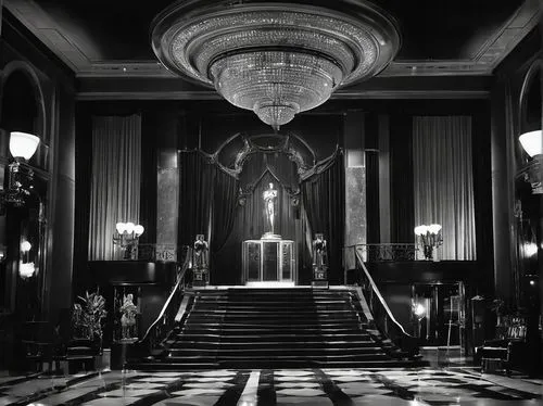 marienbad,opulence,entrance hall,opulently,grandeur,freemasonry,film noir,neoclassical,ebbitt,cochere,the throne,masonic,the crown,magic castle,enthrall,hall of the fallen,freemason,greystone,art deco,royal interior,Photography,Black and white photography,Black and White Photography 08