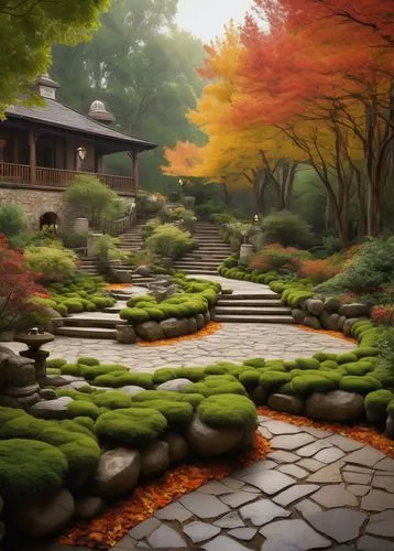 japanese garden,japanese garden ornament,japanese zen garden,japan garden,zen garden,sake gardens,japanese shrine,japon,japan landscape,moss landscape,hyang garden,koi pond,autumn in japan,nature garden,teahouse,heian,beautiful japan,autumn scenery,garden pond,katsura,Conceptual Art,Oil color,Oil Color 11