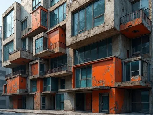 corten steel,kimmelman,robarts,casgrain,adjaye,tenements,brutalist,habitat 67,apartment block,cube stilt houses,block of flats,apartment blocks,maisonettes,kirrarchitecture,copperopolis,miralles,brutalism,chipperfield,concrete blocks,rusts,Photography,General,Realistic