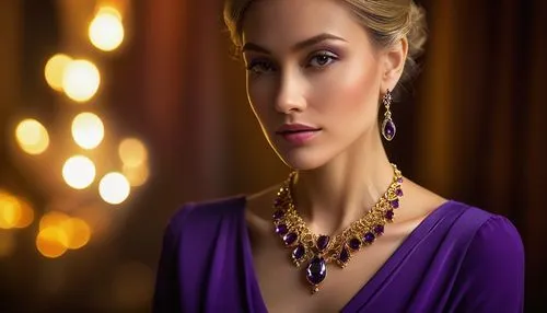 bejeweled,pearl necklace,gold jewelry,jeweller,gold and purple,jewellers,adaline,violaceous,jeweled,satine,jewellry,purple and gold,art deco woman,chaumet,bridal jewelry,jewelry,noblewoman,bejewelled,jewellery,violette,Unique,3D,Toy