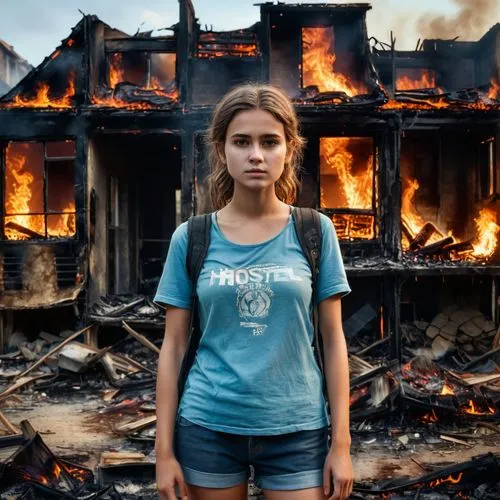 girl in t-shirt,girl in a historic way,malia,humanitarian,burning house,the girl's face,burned land,woman fire fighter,fire background,steinem,katniss,unhcr,pyromaniac,apocalypse,burned down,scorched,fbu,eastern ukraine,thg,nonato,Photography,General,Natural