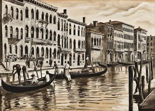 david bates,gondolier,grand canal,venezia,italian painter,venetian,venice,gondolas,murano,chioggia,hallia venezia,venetia,venice italy gritti palace,the carnival of venice,canals,gondola,old port,venice square,harbor,arno river,Illustration,Realistic Fantasy,Realistic Fantasy 21