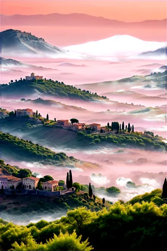 toscane,tuscany,toscana,volterra,pienza,tuscan,umbria,montalcino,umbrian,world digital painting,foggy landscape,barolo,bertinoro,tuscans,panoramic landscape,civita,todi,toscano,cortona,quirico,Conceptual Art,Fantasy,Fantasy 23