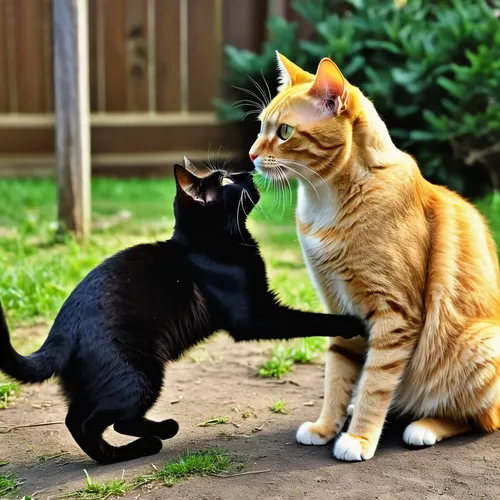 stage combat,cats playing,arguing,funny cat,thriller,dog - cat friendship,courtship,two cats,friendly punch,biting,funny animals,confrontation,cat tongue,pounce,forbidden love,dispute,cat love,fight,first kiss,cat image,Photography,General,Realistic