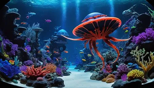 reef tank,coral reef,marine tank,aquarium,deep coral,under the sea,lfs,coral guardian,seaquarium,under sea,aquarium inhabitants,coral swirl,red anemone,fts,coral,oceanarium,reef,aquariums,nemo,aquarium fish,Conceptual Art,Sci-Fi,Sci-Fi 13