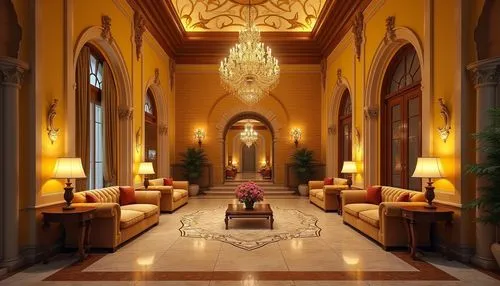 hotel lobby,ornate room,emirates palace hotel,lobby,hotel hall,hallway,venetian hotel,amanresorts,entrance hall,interior decor,rotana,royal interior,luxury hotel,wedding hall,taj mahal hotel,corridor,luxury home interior,hallway space,foyer,interiors,Photography,General,Realistic