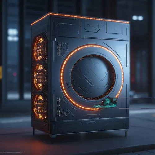 cinema 4d,computer case,jagermeister,bass speaker,3d render,pc speaker,portal,ryzen,boombox,jukebox,sound carrier,vending machine,digital safe,supercomputer,jager,lockboxes,compute,supercapacitor,spea