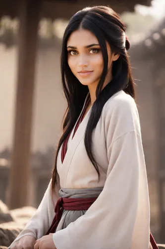 mulan,arang,aladha,asian woman,oriental princess,geisha,girl in a historic way,biblical narrative characters,athene brama,arabian,koto,oriental girl,arab,hanbok,hwachae,jaya,inner mongolian beauty,asian costume,jasmine blossom,turpan,Photography,Cinematic