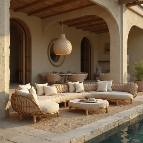 outdoor furniture,patio furniture,amanresorts,chaise lounge,palmilla,beach furniture,daybed,garden furniture,daybeds,moroccan pattern,masseria,holiday villa,loungers,chaise,pool house,lounger,cushions,cabana,water sofa,cabanas,Photography,General,Realistic