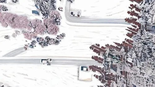 ski resort,snow bridge,highway roundabout,ski cross,ski race,intersection,snow slope,snow trees,streetluge,snow tracks,mountain pass,steep mountain pass,snow trail,uneven road,nordic combined,mavic 2,drone image,overhead shot,drone view,mountain road,Landscape,Landscape design,Landscape Plan,Winter