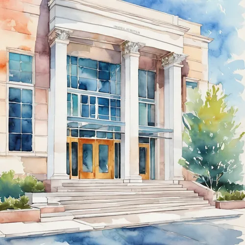 athens art school,facade painting,art academy,arts loi,houston methodist,music conservatory,peabody institute,athenaeum,palo alto,new building,church painting,colorful facade,art museum,building,school design,aqua studio,courthouse,academic institution,north american fraternity and sorority housing,business school,Illustration,Paper based,Paper Based 25