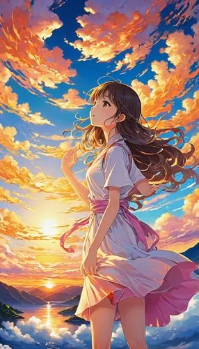 sakura background,summer sky,japanese sakura background,sky,summer background,kumiko,colorful background,uzuki,monogatari,chieri,sunburst background,sakiko,wakanohana,mikan,beautiful wallpaper,honolulu,transparent background,sunset,dusk background,nanako,Illustration,Japanese style,Japanese Style 04