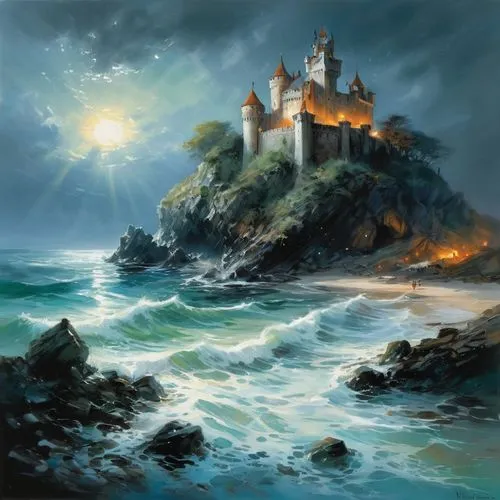 dragonstone,fantasy picture,lyonesse,knight's castle,fantasy art,fantasy landscape,castle of the corvin,templar castle,castle keep,skellig,ruined castle,house of the sea,forteresse,castel,beleriand,valinor,castlelike,ghost castle,dunluce,alfheim