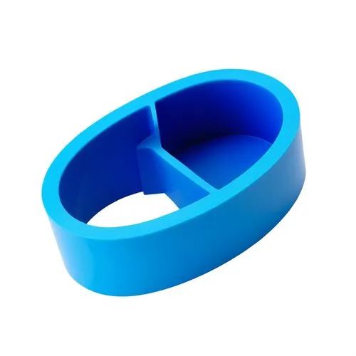 an open blue plastic container with the lid open,mouthguard,wristband,inflatable ring,mouthguards,extension ring,bluetooth logo