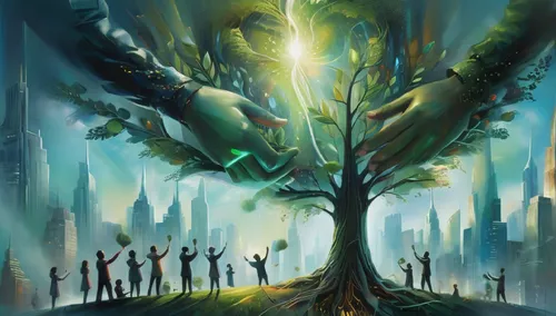 tree of life,treepeople,celtic tree,flourishing tree,magic tree,yggdrasil,Conceptual Art,Daily,Daily 32