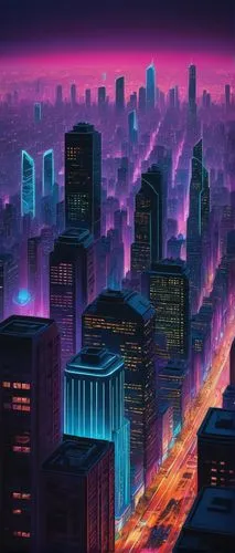 cybercity,tokyo city,cityscape,cybertown,city at night,metropolis,colorful city,fantasy city,cyberpunk,shinjuku,city lights,tokyo,ultraviolet,cyberworld,tsuneo,megacities,kabukiman,evening city,urbanworld,futurist,Art,Artistic Painting,Artistic Painting 06